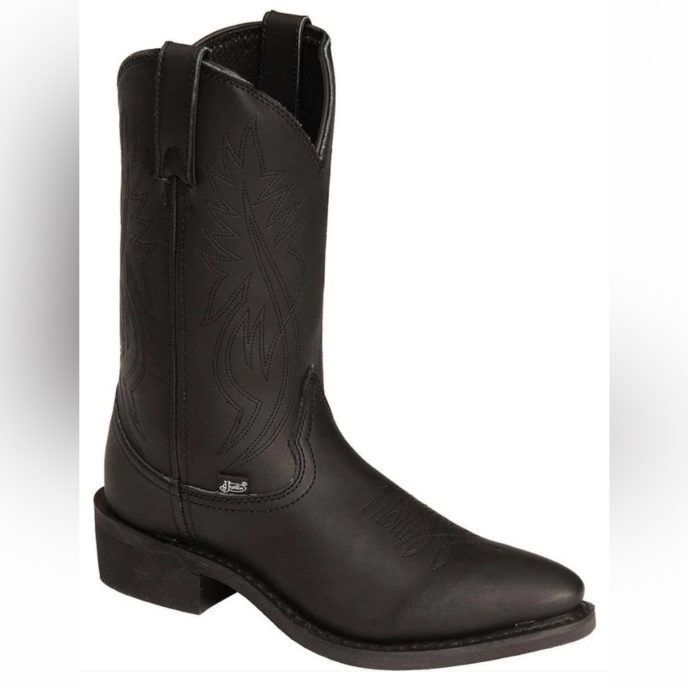 Jb1104 Justin Men's Black Cow Western Cowboy Boot.   Size 9EE